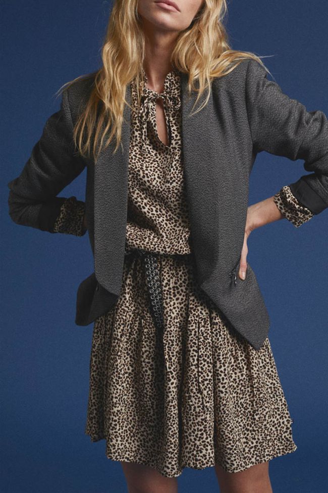 Veste blazer Timmy à chevrons gris