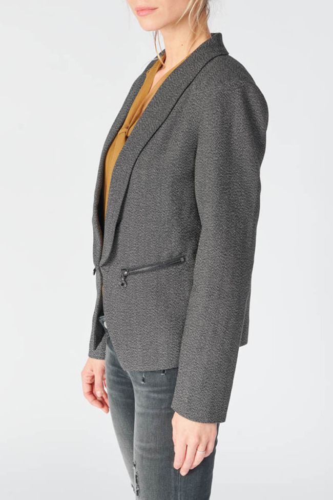 Veste blazer Timmy à chevrons gris