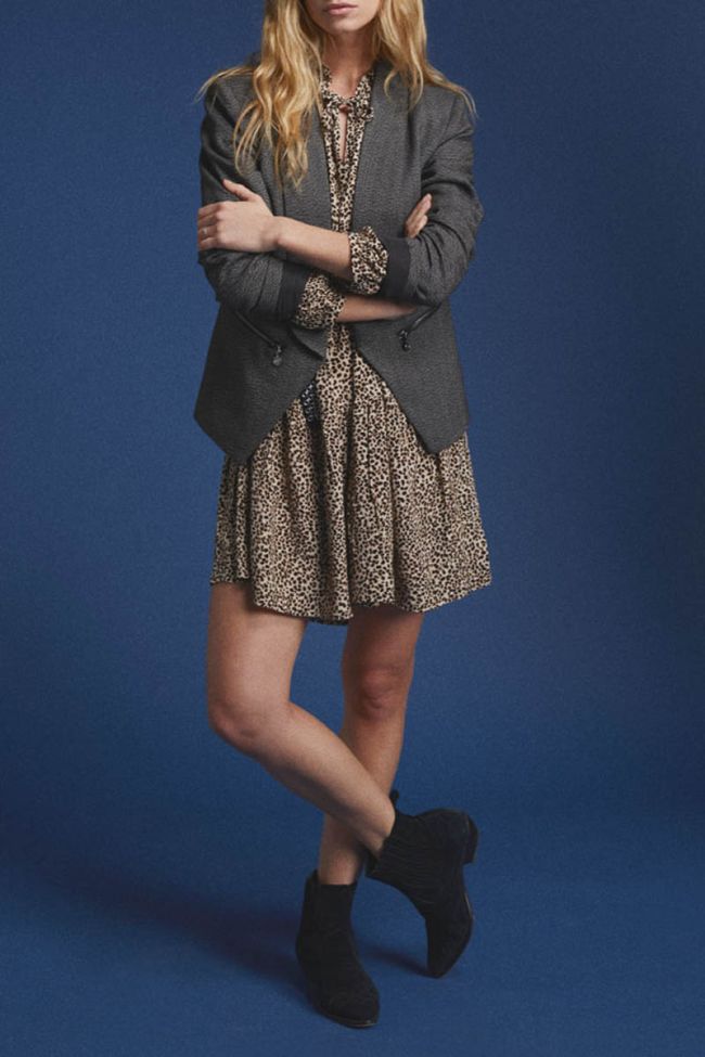 Veste blazer Timmy à chevrons gris