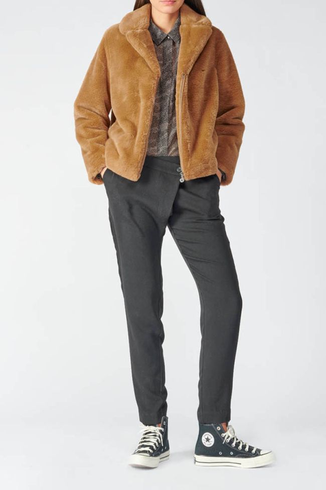 Chemise Winny noire à motif animalier