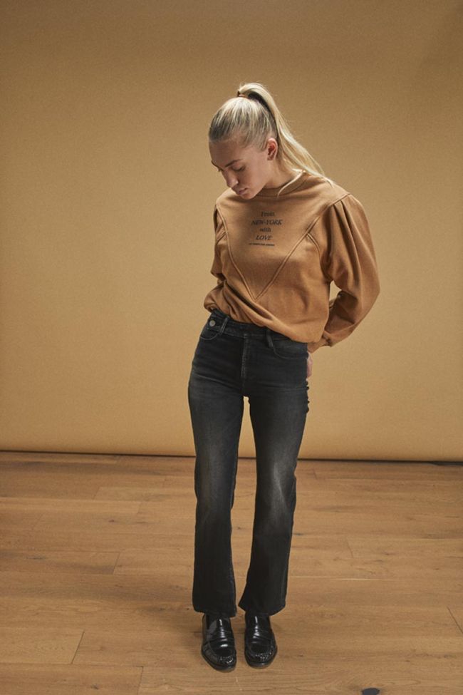 Jeans 400/14 mom Basic taille haute 7/8ème noir N°1