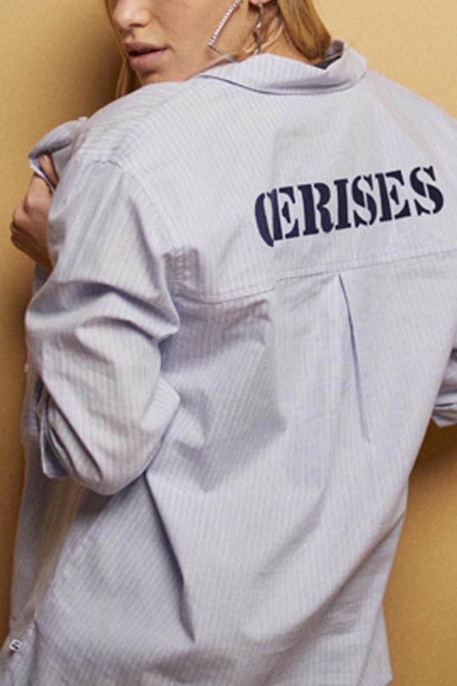Chemise oversize Basegi à rayures bleu ciel