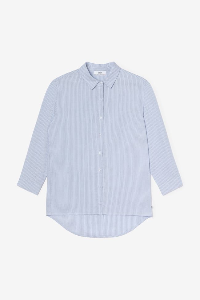 Chemise oversize Basegi à rayures bleu ciel