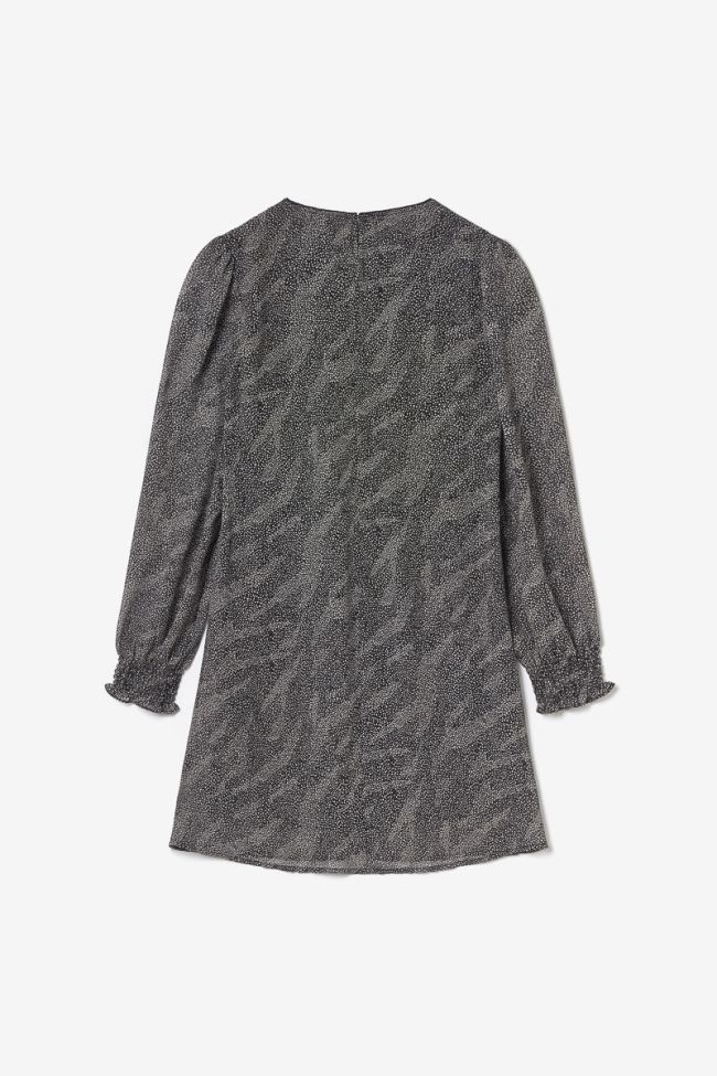 Robe Berenigi noire à motif animalier