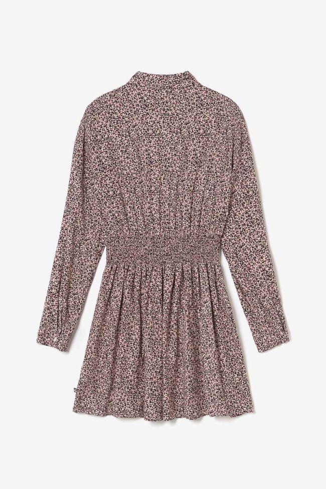 Robe Chelseagi rose à motif léopard
