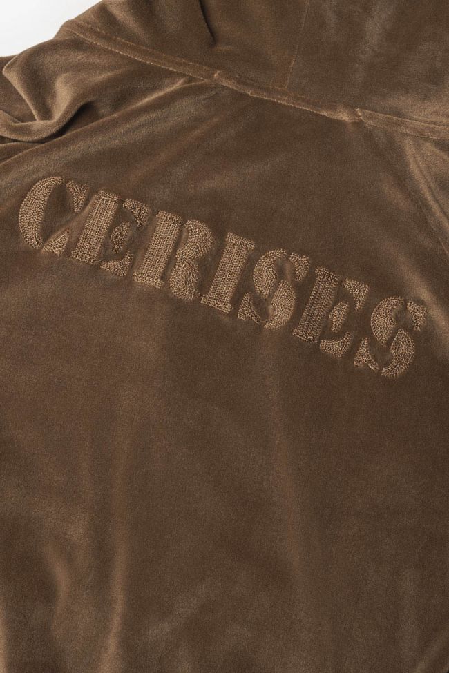 Sweat zippé Cinogi caramel