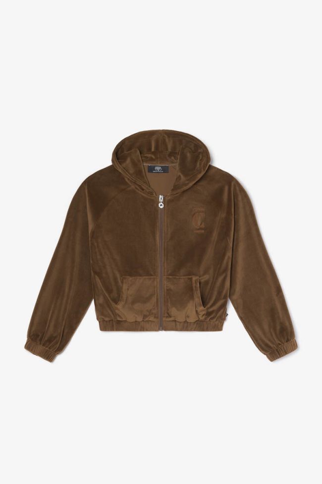 Sweat zippé Cinogi caramel