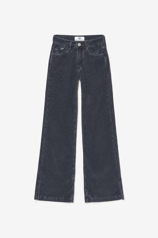 Jeans flare Fancy velours anthracite 