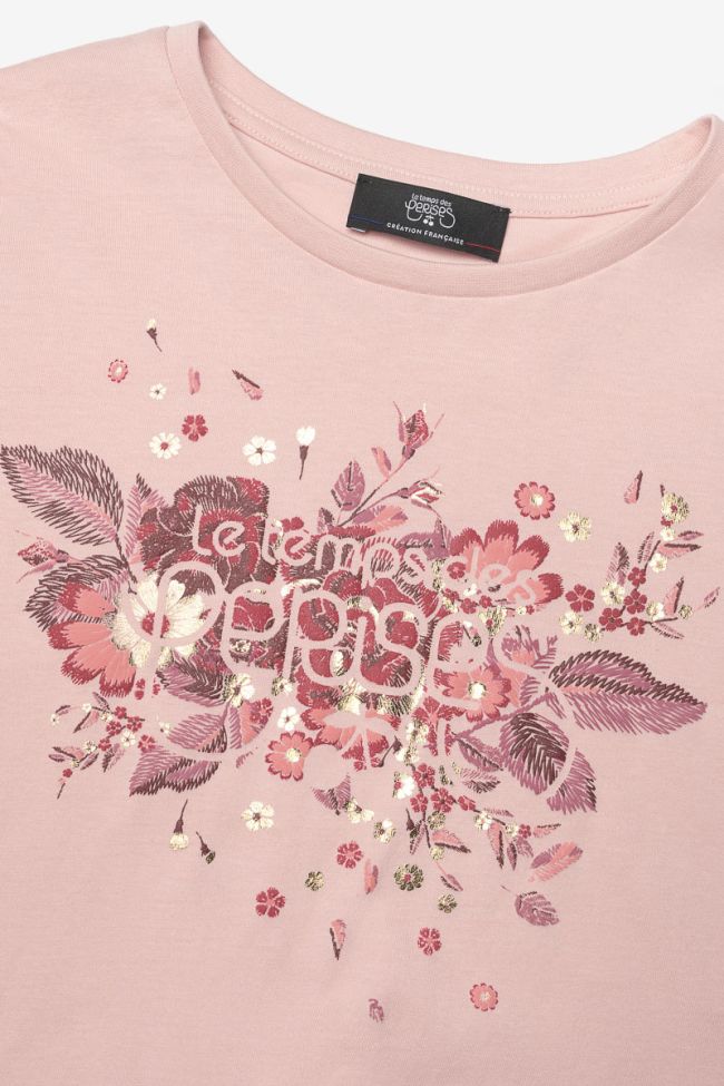 T-shirt Frankiegi rose clair imprimé