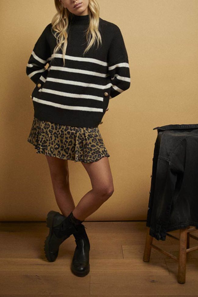 Pull Kimygi noir et blanc à rayures