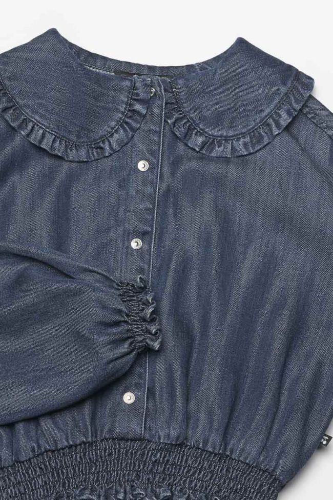 Blouse Macchigi en tencel bleu