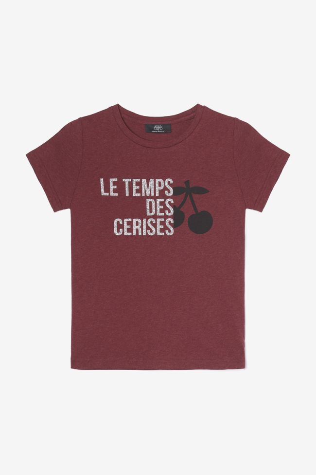 T-shirt Nastiagi bordeaux imprimé