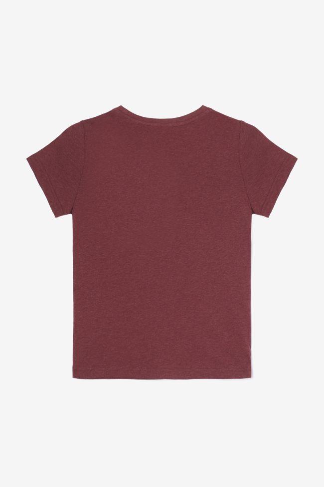 T-shirt Nastiagi bordeaux imprimé