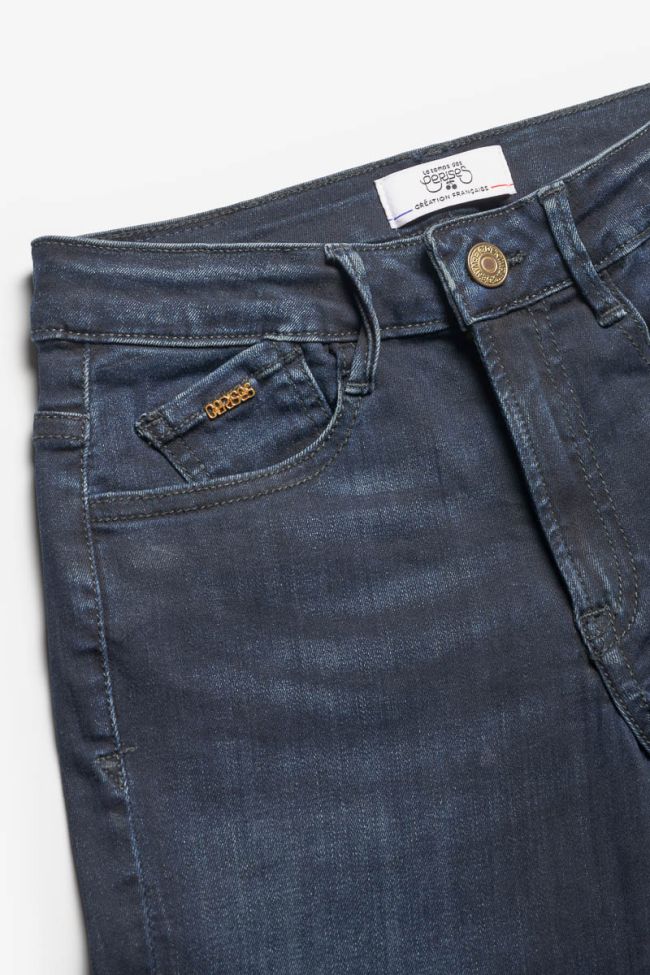 Jeans power skinny taille haute bleu-noir N°2