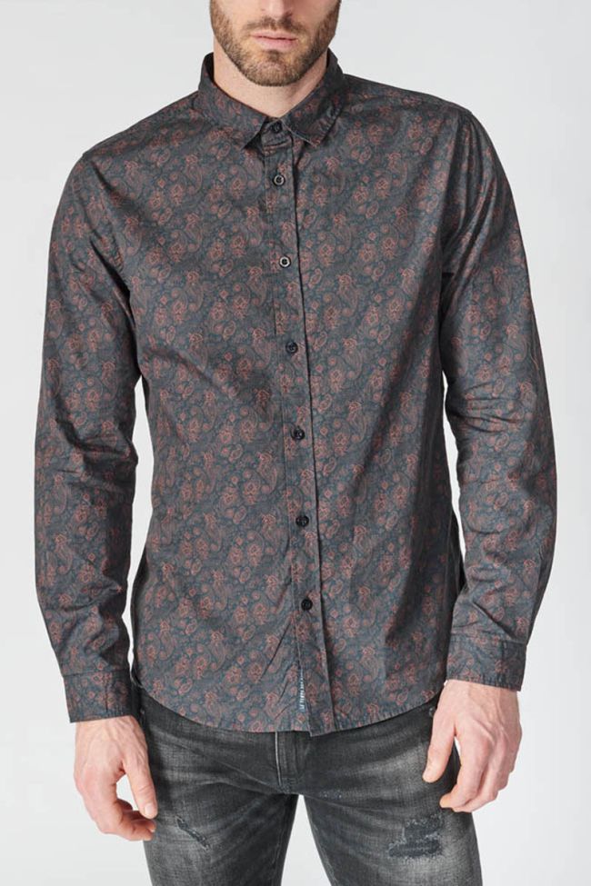 Chemise Briar noir à motif cachemire