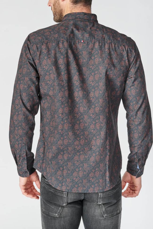 Chemise Briar noir à motif cachemire