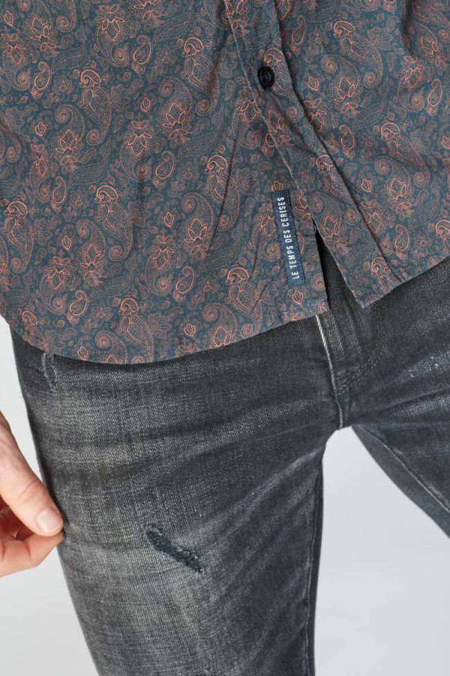 Chemise Briar noir à motif cachemire