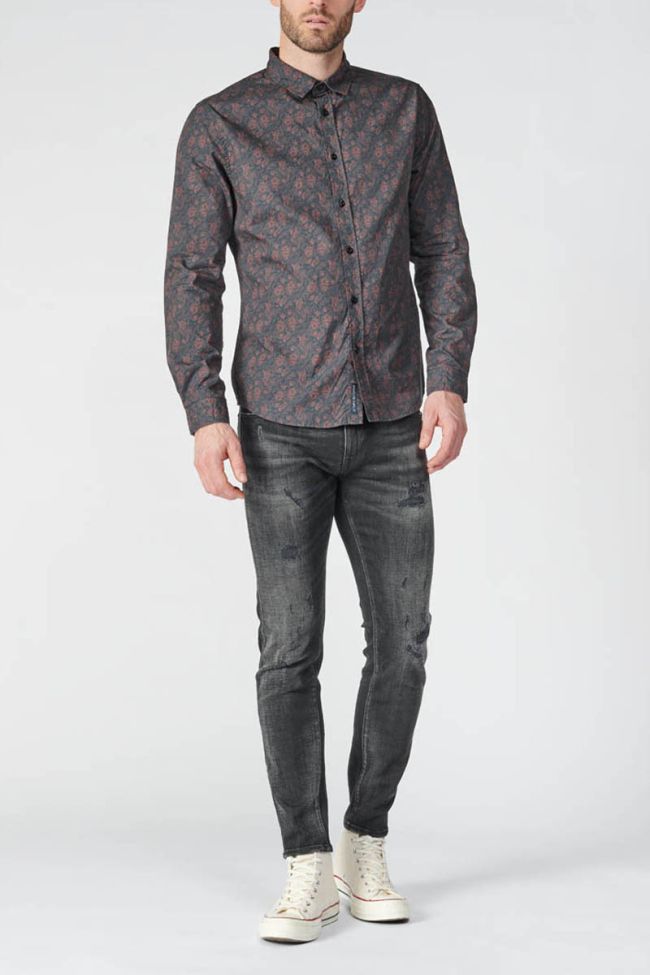 Chemise Briar noir à motif cachemire