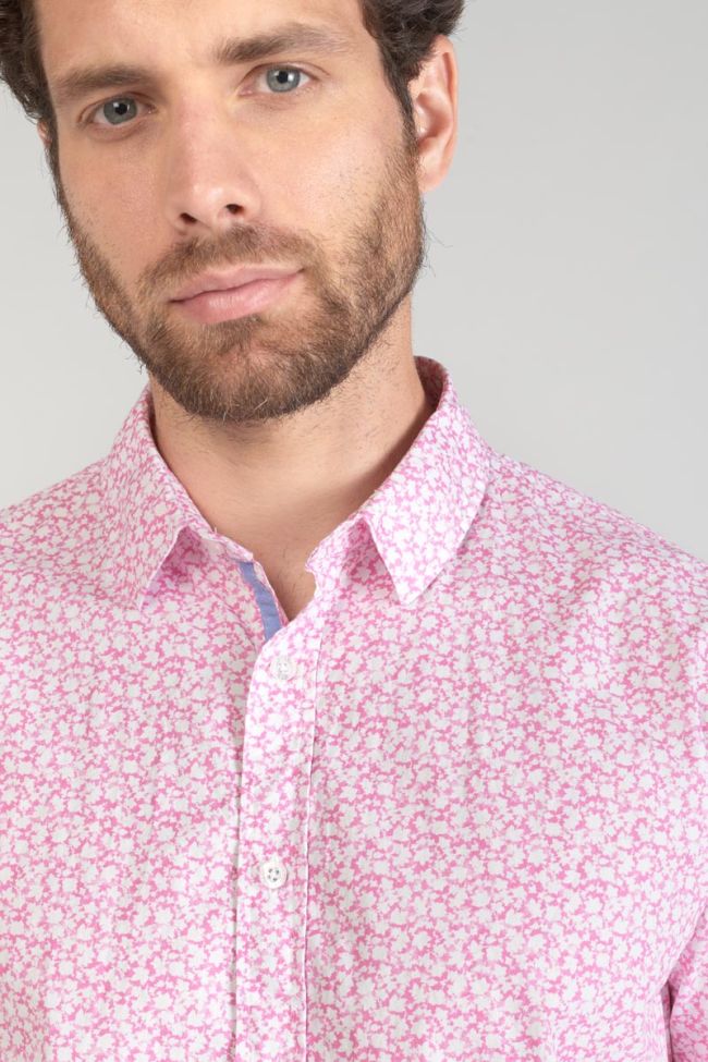 Chemise Brotel rose à motif fleuri
