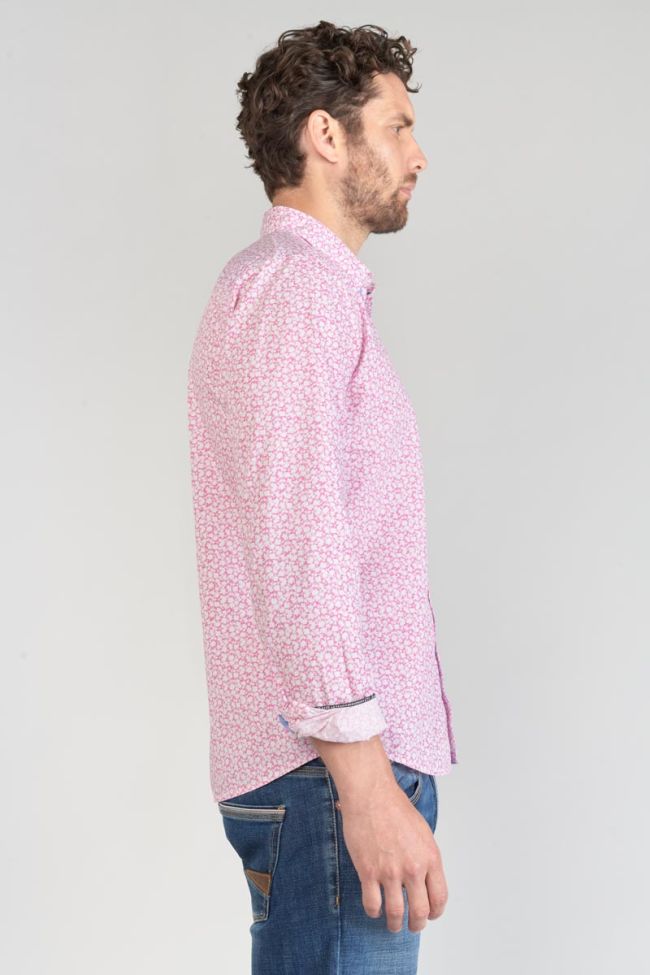 Chemise Brotel rose à motif fleuri
