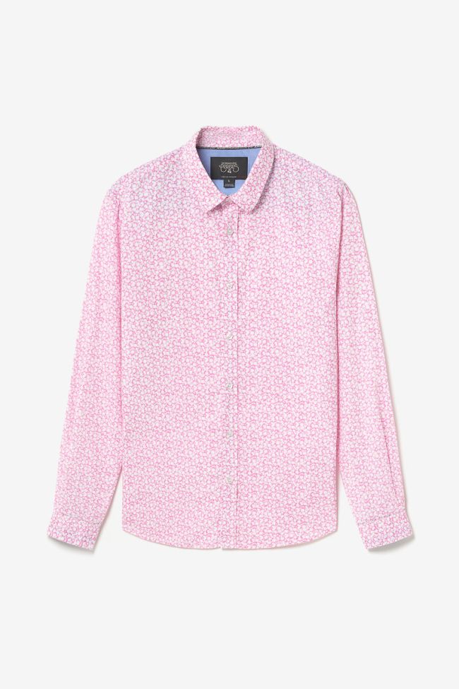 Chemise Brotel rose à motif fleuri