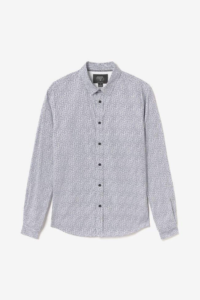 Chemise Dolmu bleu marine à motif fleuri