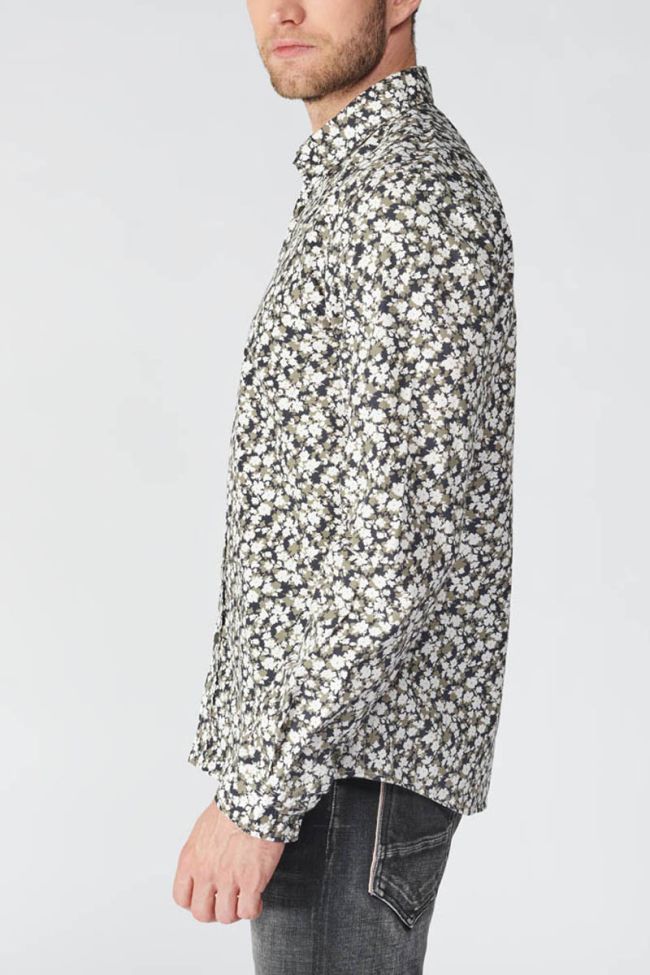 Chemise Fagor kaki à motif fleuri