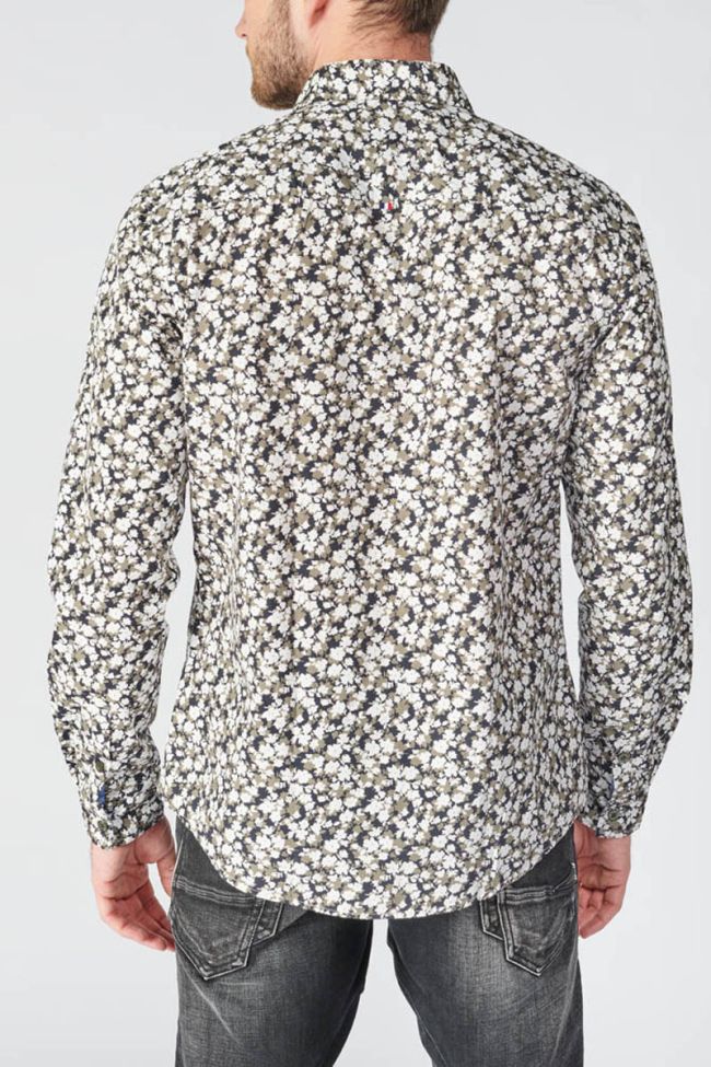 Chemise Fagor kaki à motif fleuri