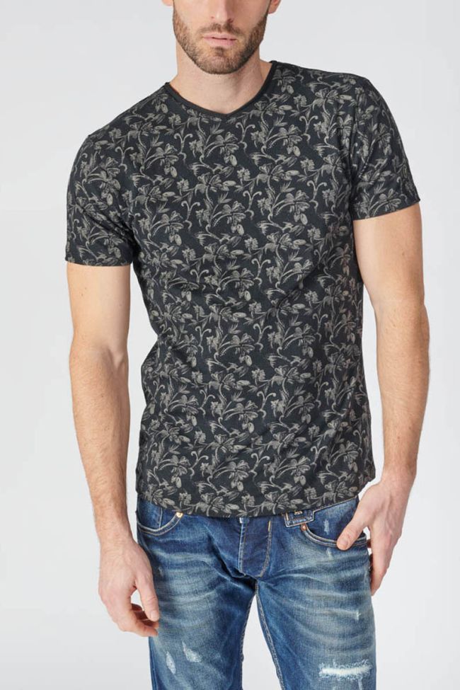 T-shirt Frost noir à motif floral