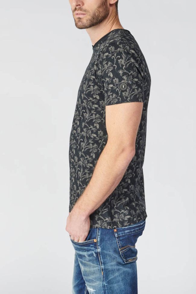T-shirt Frost noir à motif floral