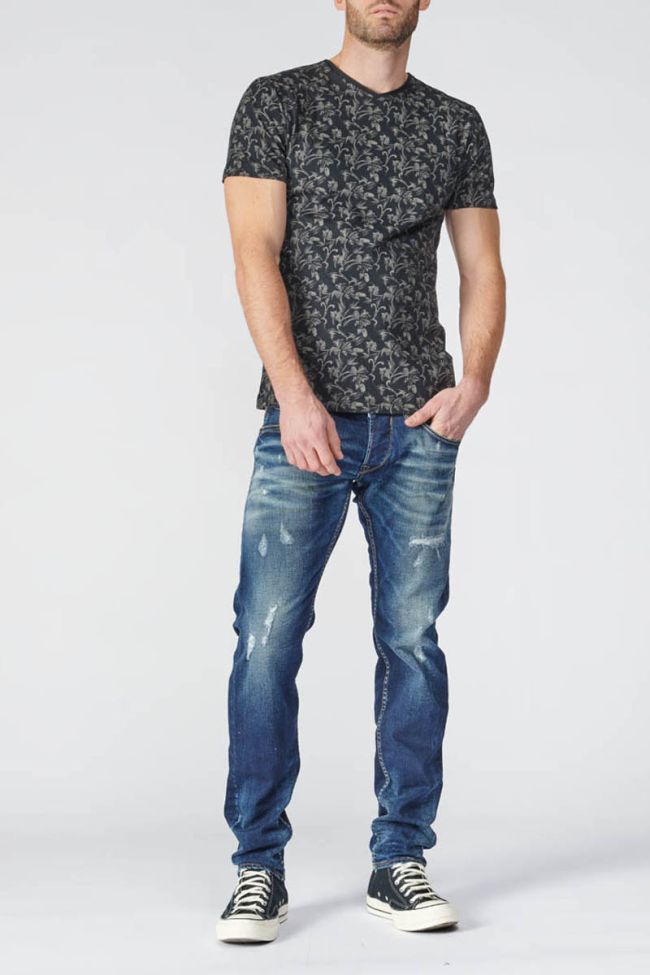 T-shirt Frost noir à motif floral