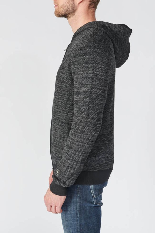 Cardigan à capuche Sion noir