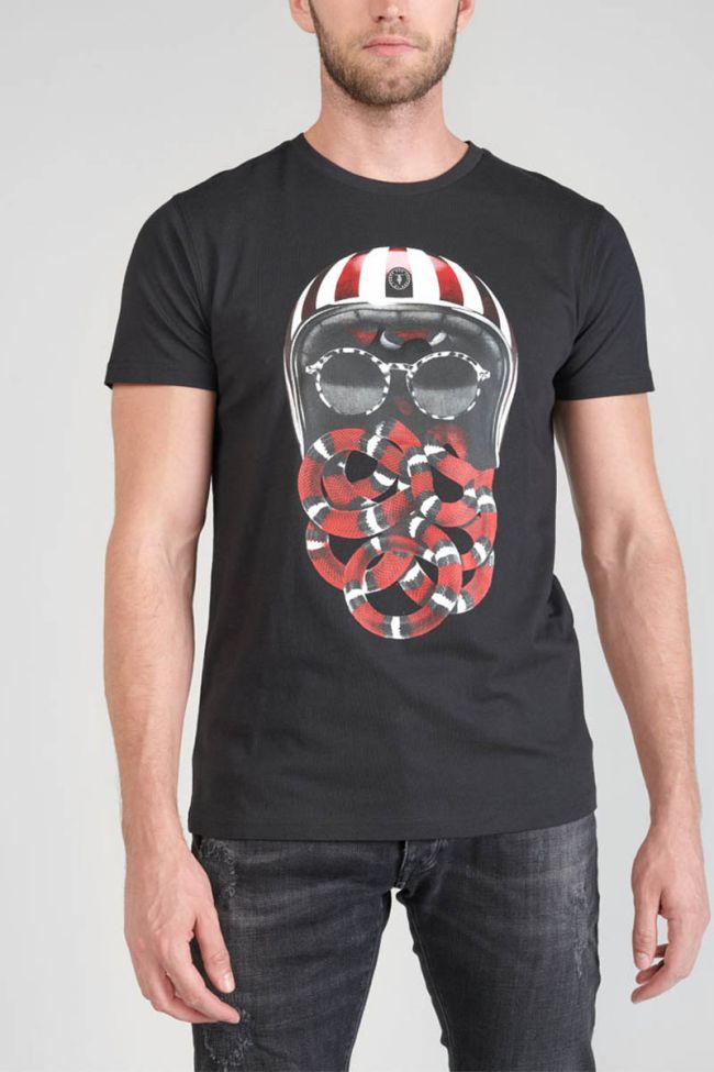 T-shirt Velk noir imprimé