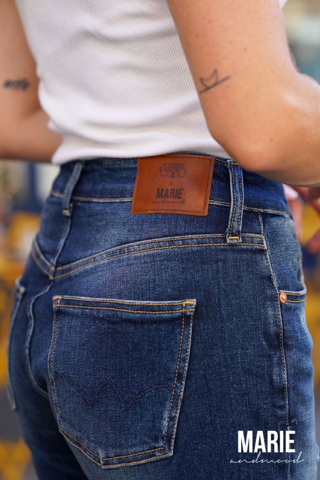 COLLAB @MARIEANDMOOD Woman 400/17 mom jeans destroy bleu N°2