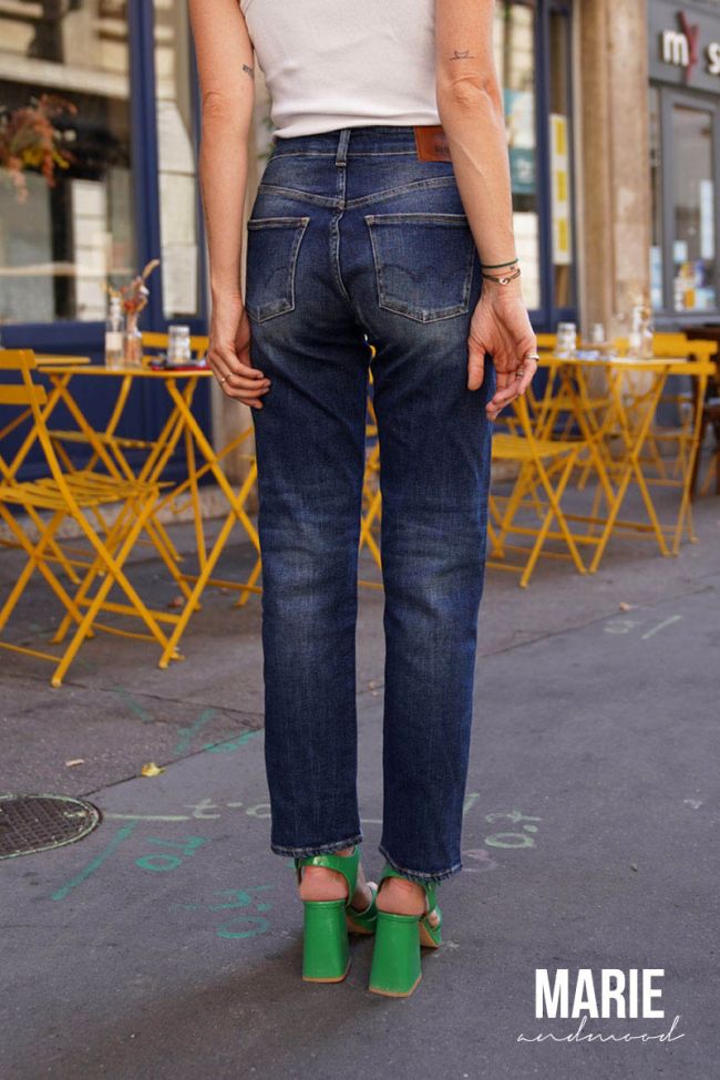 COLLAB @MARIEANDMOOD Woman 400/17 mom jeans destroy bleu N°2