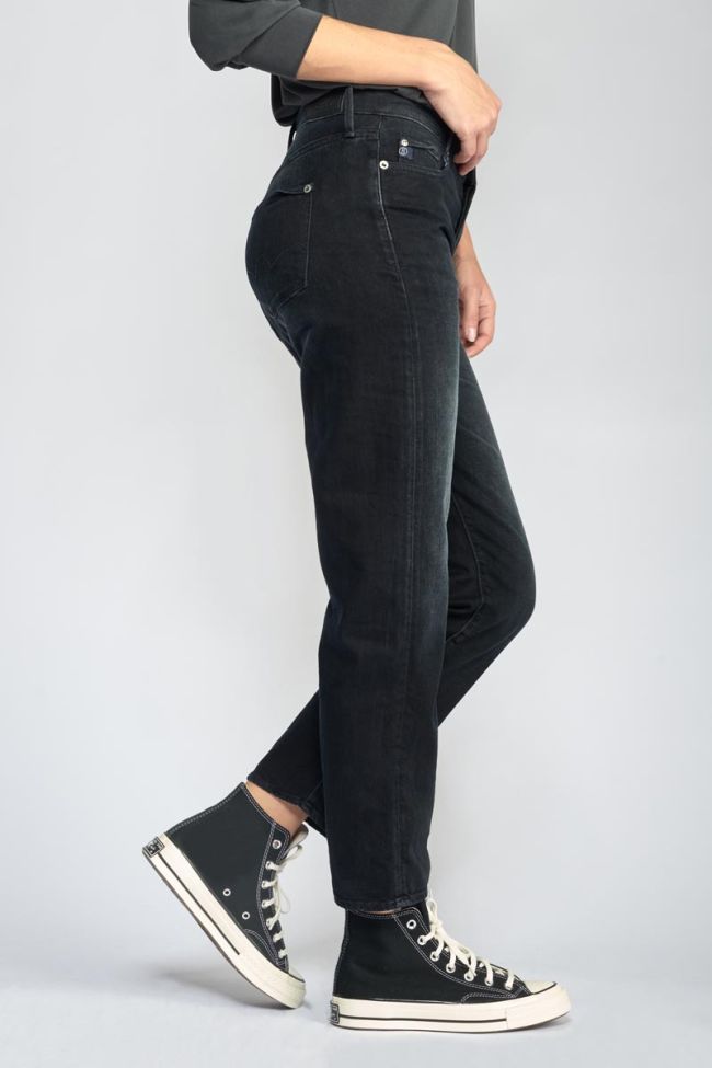 Jeans 400/18 mom Basic taille haute 7/8ème bleu-noir N°1