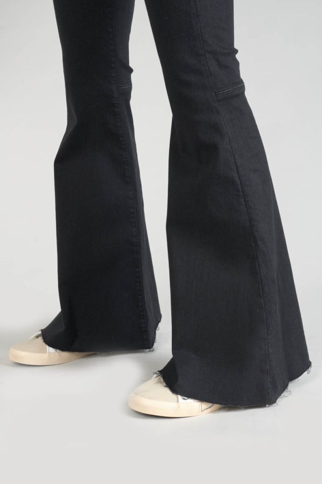 Jeans flare Alberta taille haute noir N°0