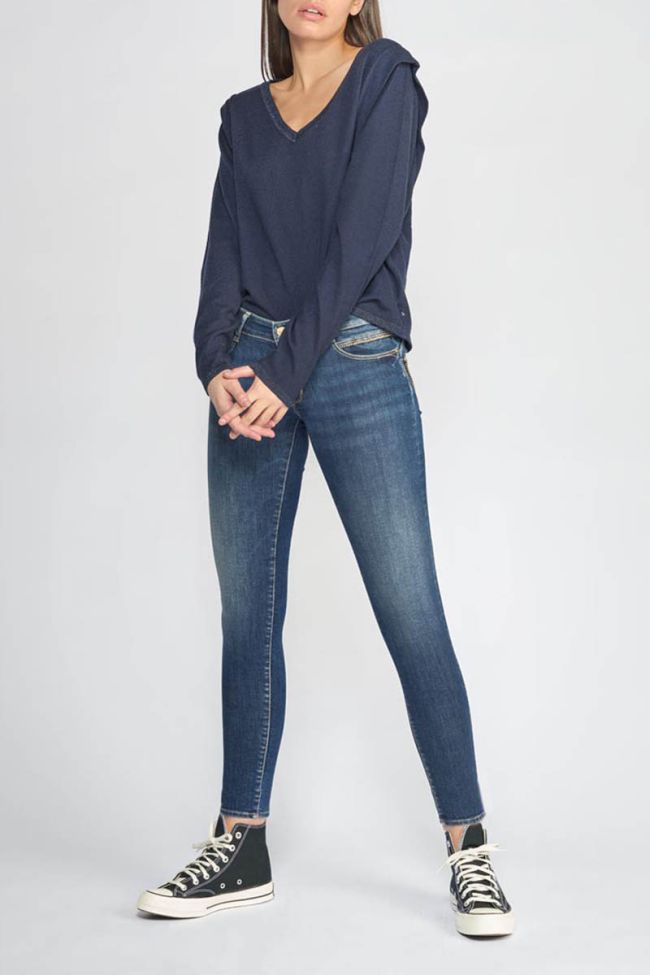 Jeans pulp slim Cluzo 7/8ème bleu N°2