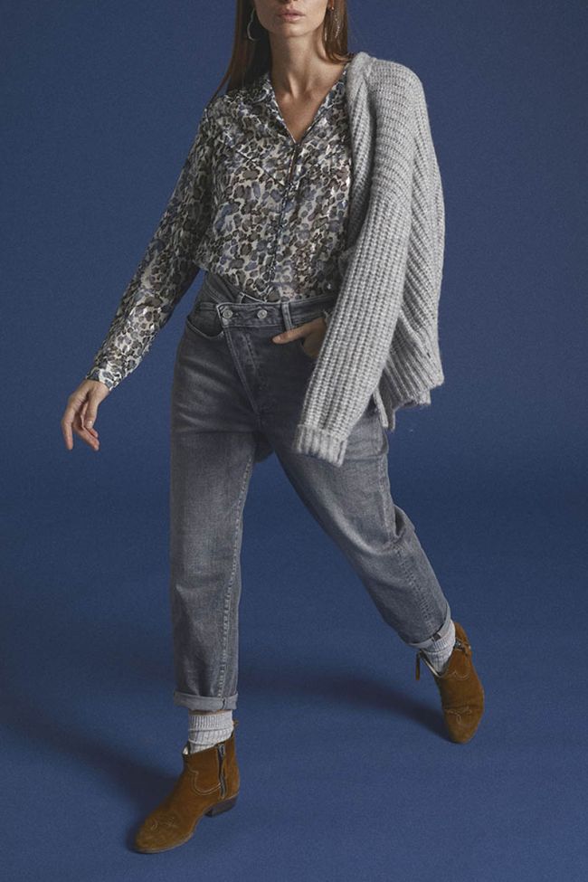 Jeans boyfit Cosy 7/8ème gris N°3