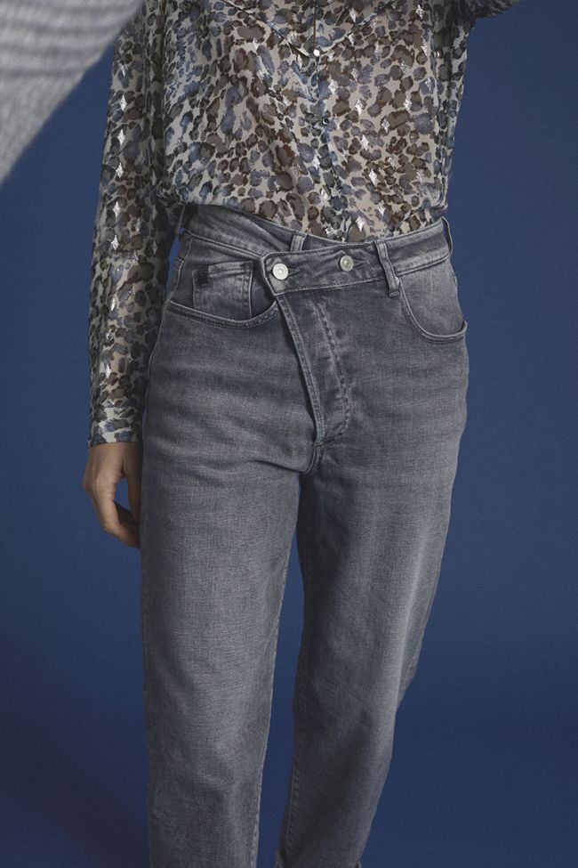 Jeans boyfit Cosy 7/8ème gris N°3