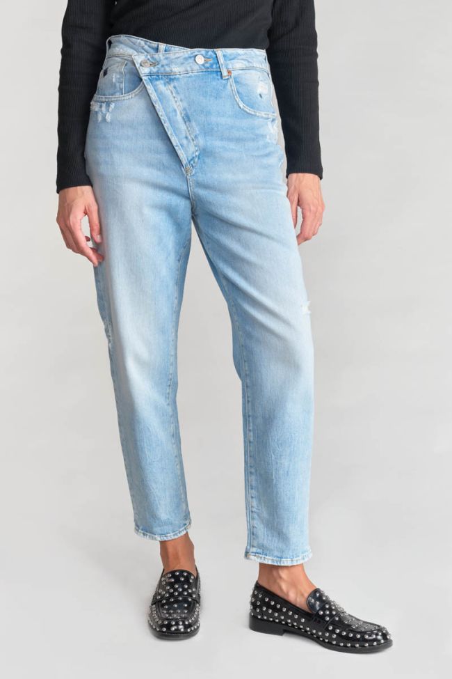 Jeans boyfit Cosy 7/8ème destroy bleu N°5