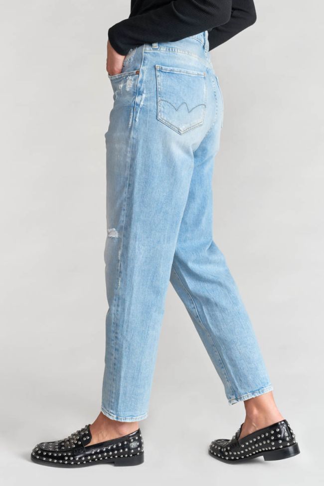 Jeans boyfit Cosy 7/8ème destroy bleu N°5