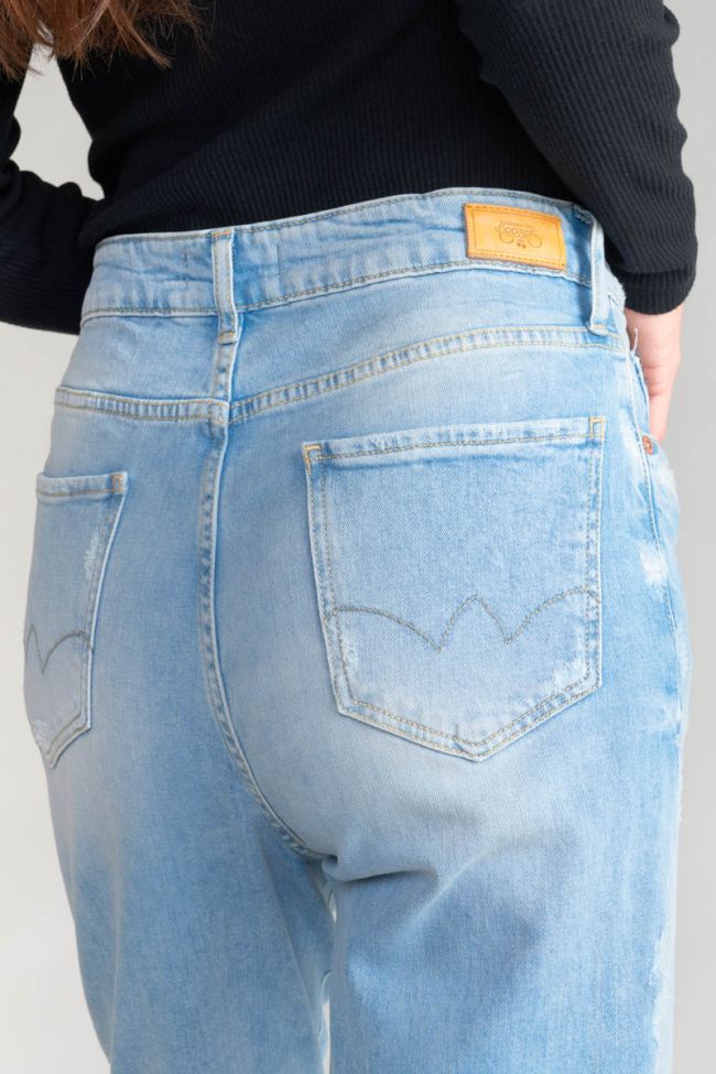 Jeans boyfit Cosy 7/8ème destroy bleu N°5