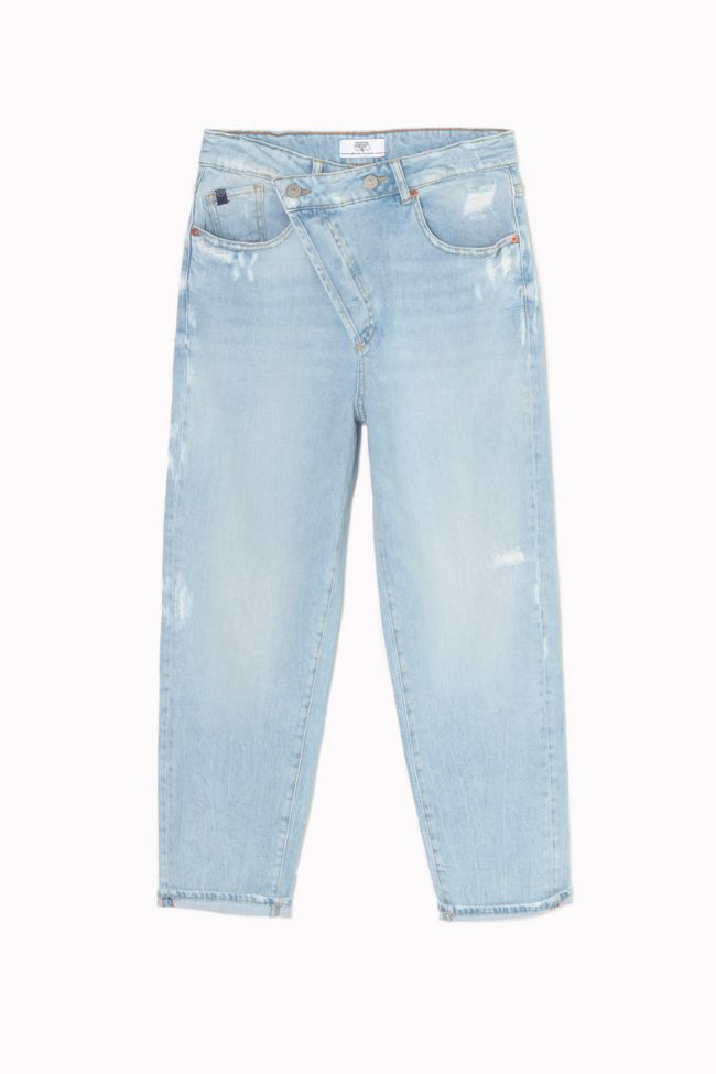 Jeans boyfit Cosy 7/8ème destroy bleu N°5