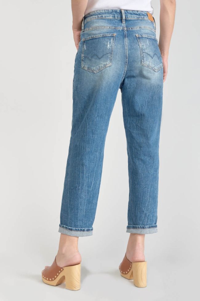 Jeans boyfit Cosy Pocket 7/8ème destroy vintage bleu N°4