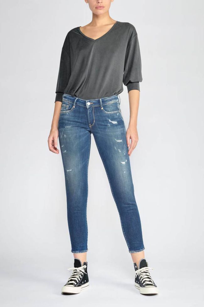 Jeans pulp slim Foals 7/8ème destroy bleu N°2