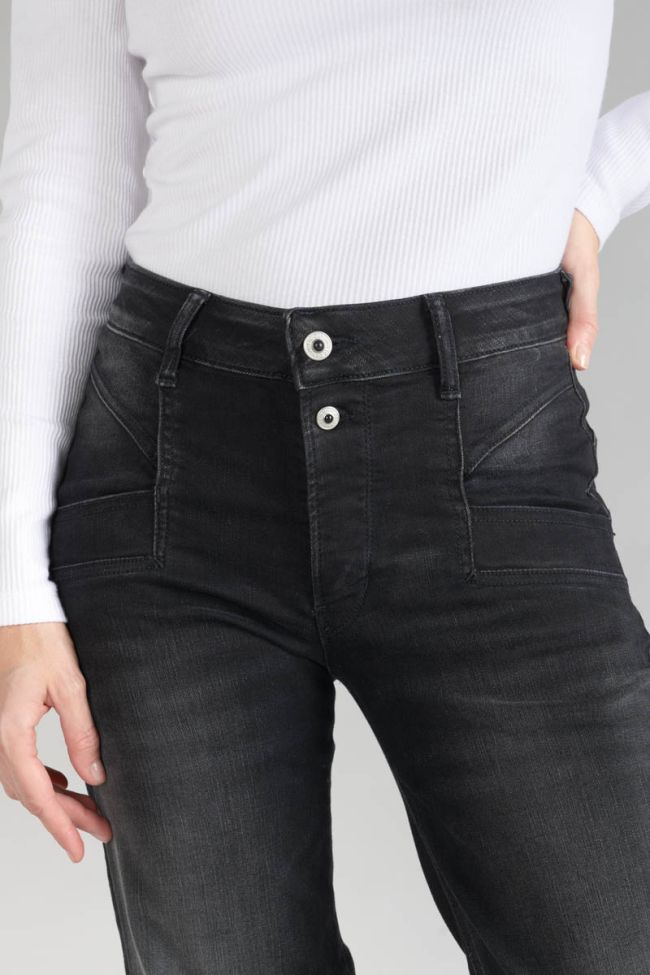 Jeans pulp flare Fonzy taille haute noir N°1