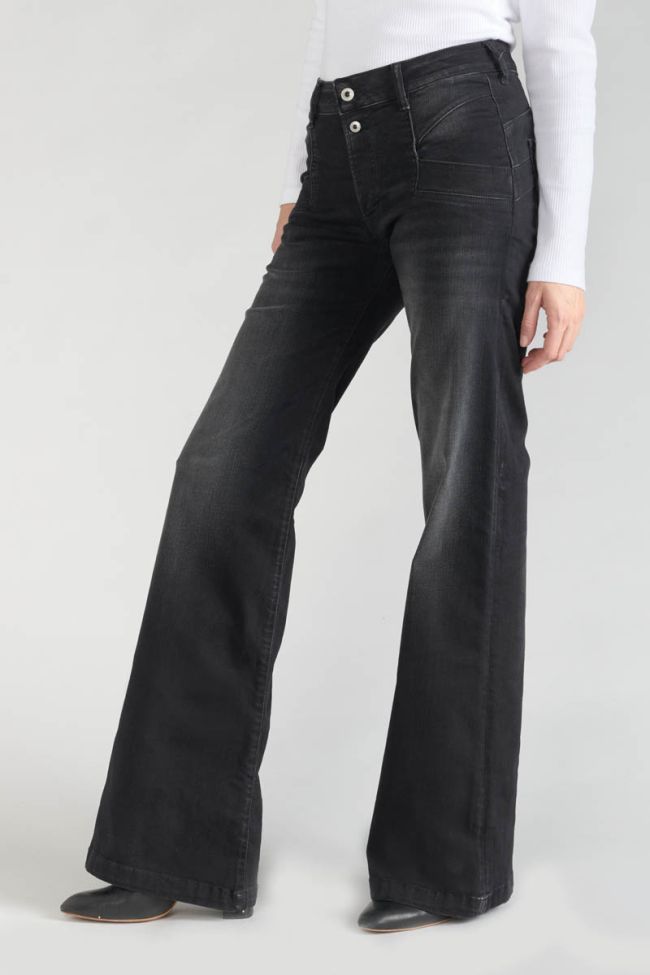 Jeans pulp flare Fonzy taille haute noir N°1