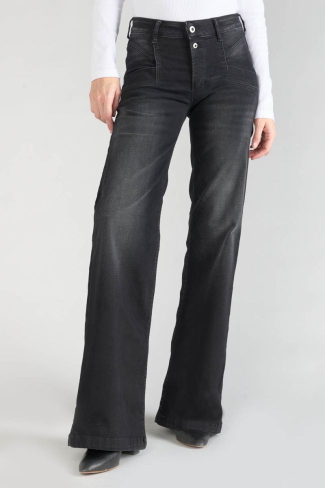 Jeans pulp flare Fonzy taille haute noir N°1
