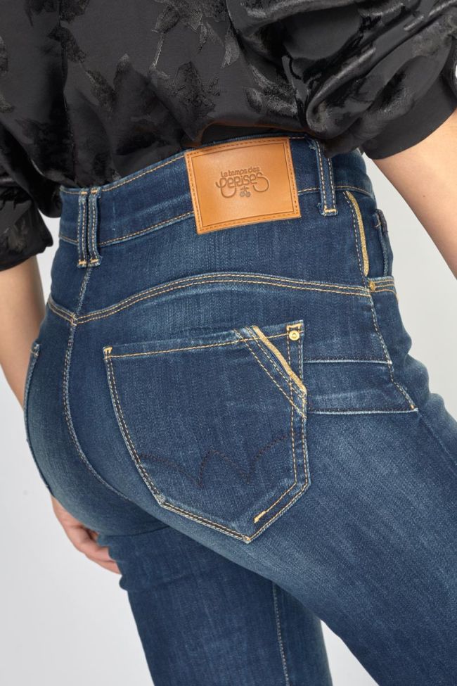 Jeans pulp regular Fuzzy taille haute 7/8ème vintage bleu N°2